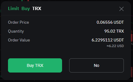 바이비트 현물거래 트론 매수