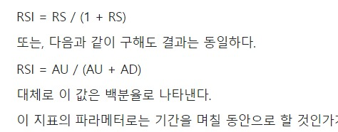RSI 계산 공식